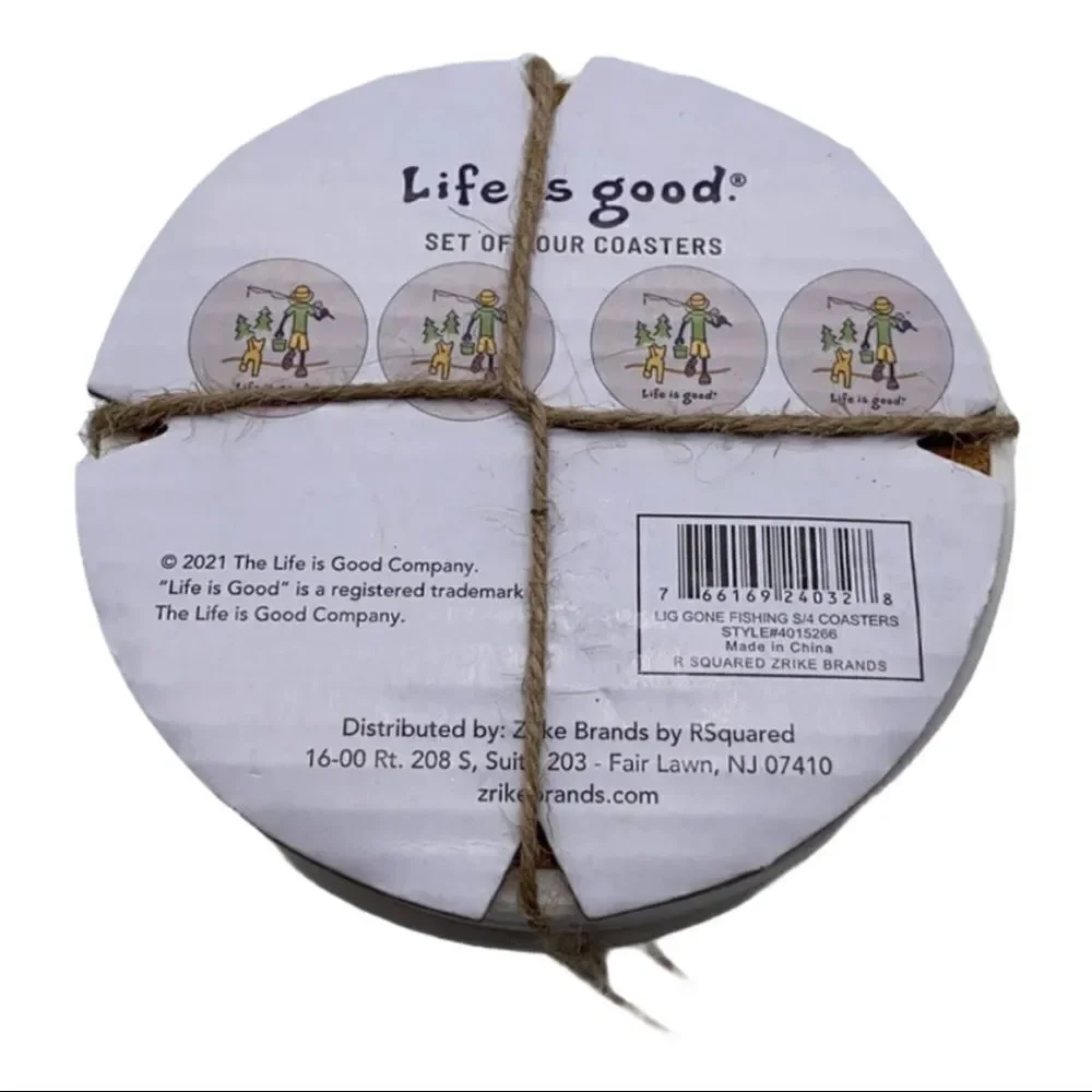 Life Is Good Set of Four Ceramic Coasters